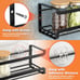 Spice Rack wall mounted 4 Pack, Space-Saving Spice Organizer for Spice Jars