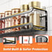 Spice Rack wall mounted 4 Pack, Space-Saving Spice Organizer for Spice Jars
