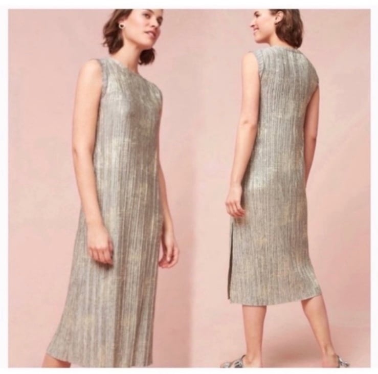 ANTHROPOLOGIE AKEMI + KIN ‘Corrina’ Metallic Dress
