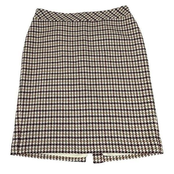 Talbots Women's Houndstooth Wool Blend Skirt size 12