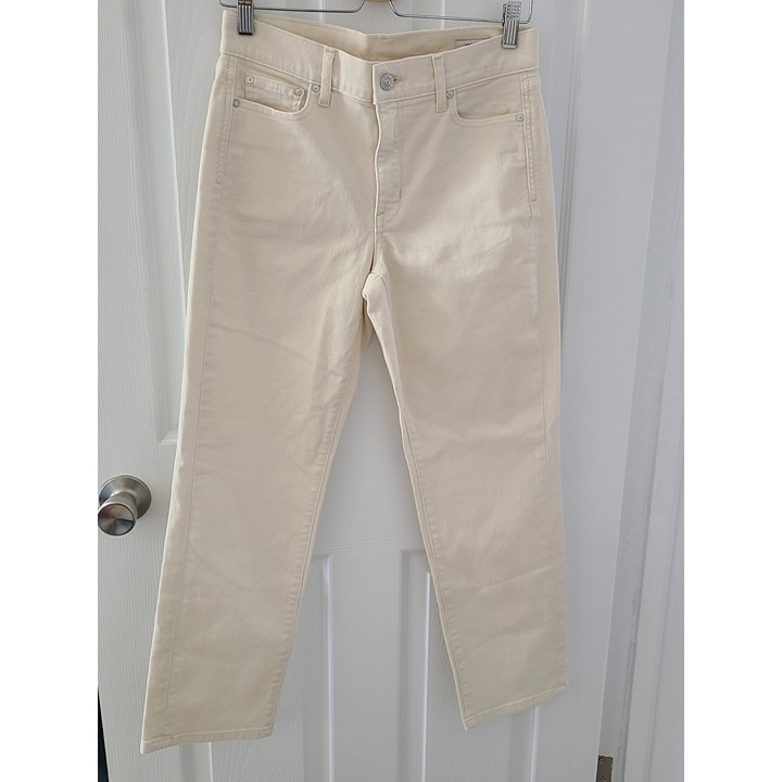 AYR The Frenchie Straight Leg Jeans Size 26 Cream Denim Cotton