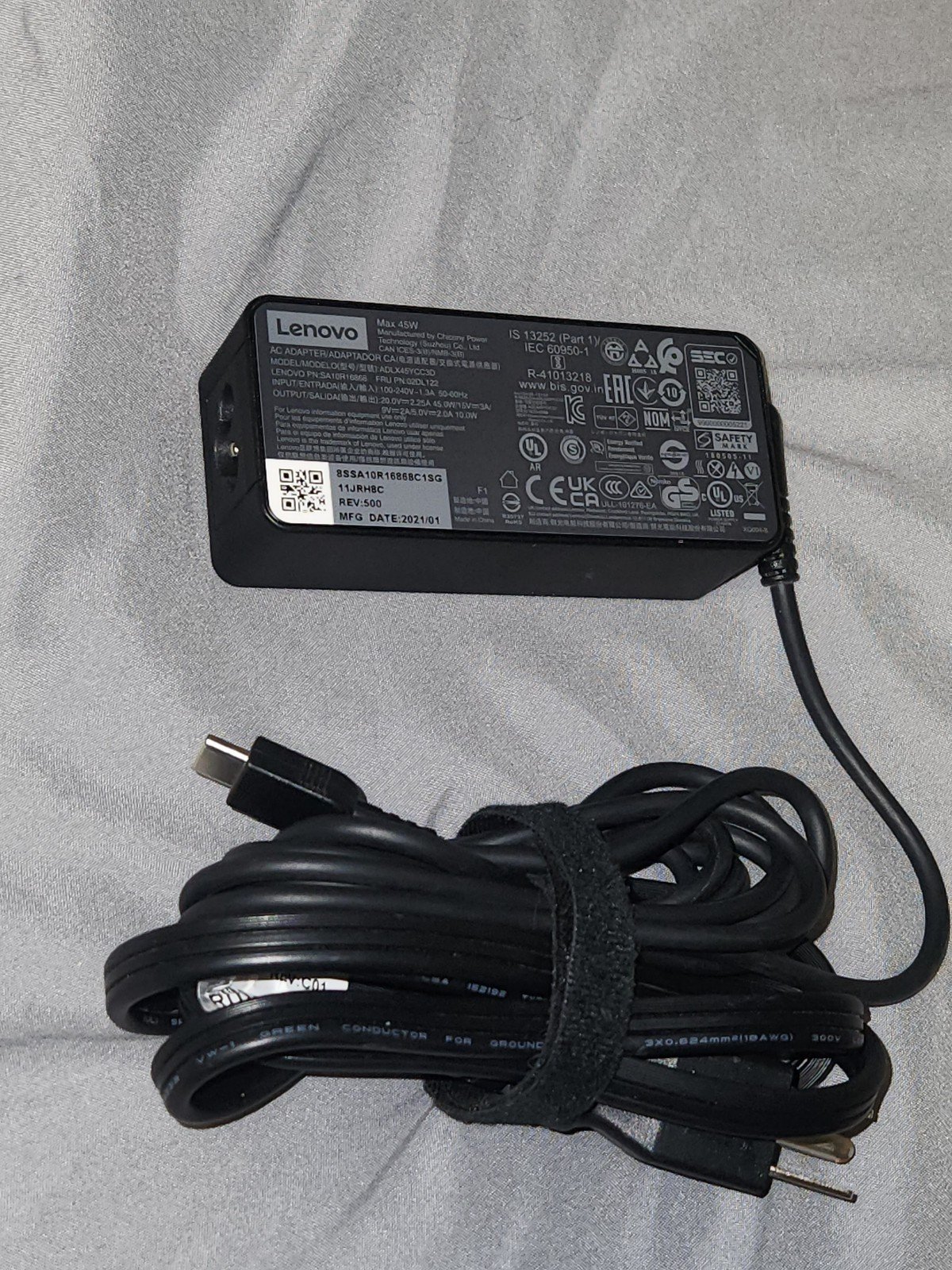 Lenovo 45W USB-C Type-C Computer Power Supply