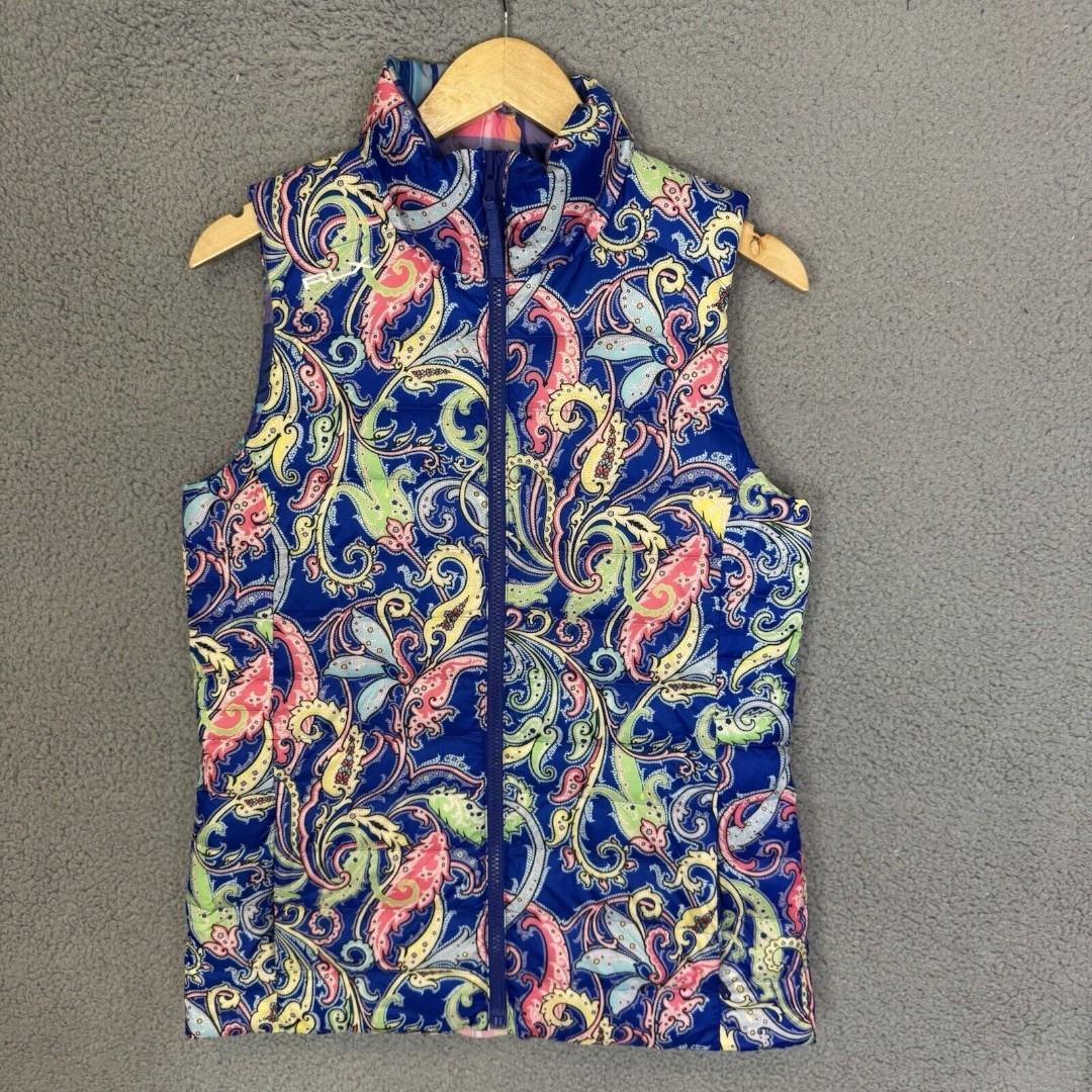RLX Ralph Lauren Vest Womens S Golf Reversible Packable Down Golf Puffer NWOT