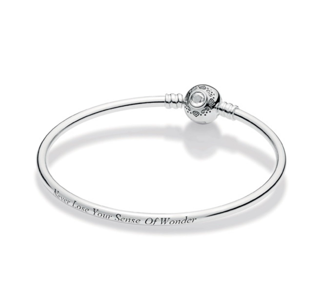 PANDORA Disney Princess Jasmine and Aladdin Bangle sz 6.5in