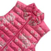 J. Jill Puffer Vest Quilted Sleeveless Full Zip Pink Spring Floral Size XS EUC