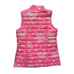 J. Jill Puffer Vest Quilted Sleeveless Full Zip Pink Spring Floral Size XS EUC