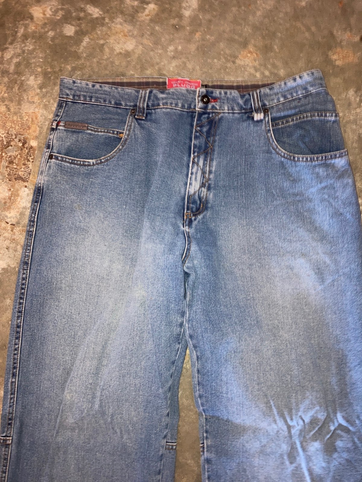 Vintage PLUGG Baggy blue jeans sz 36x32