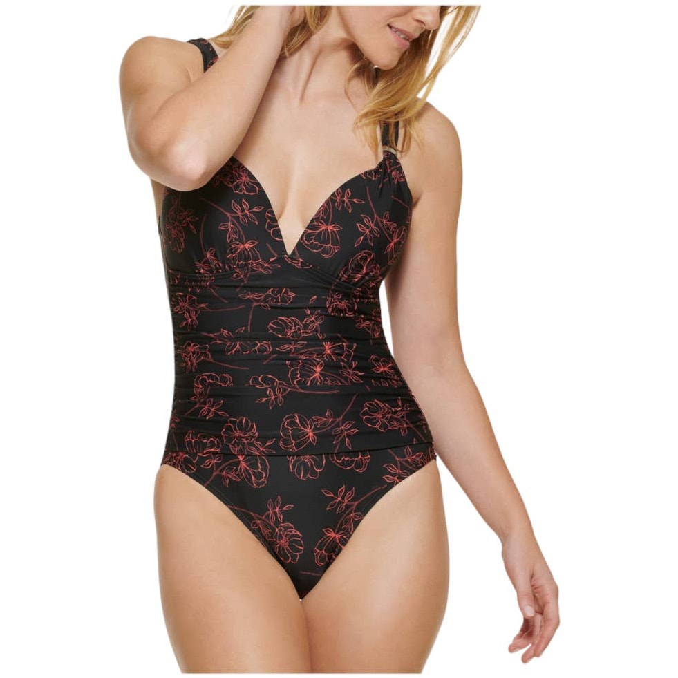 Calvin Klein NWT Over-The-Shoulder Molded Cup Mio Swimsuit One Piece Size 8