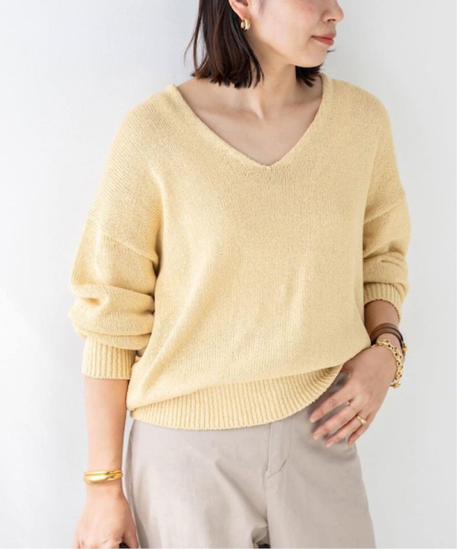 Deuxieme Classe Lily Linen Vネック ベスト（DEUXIEME CLASSE