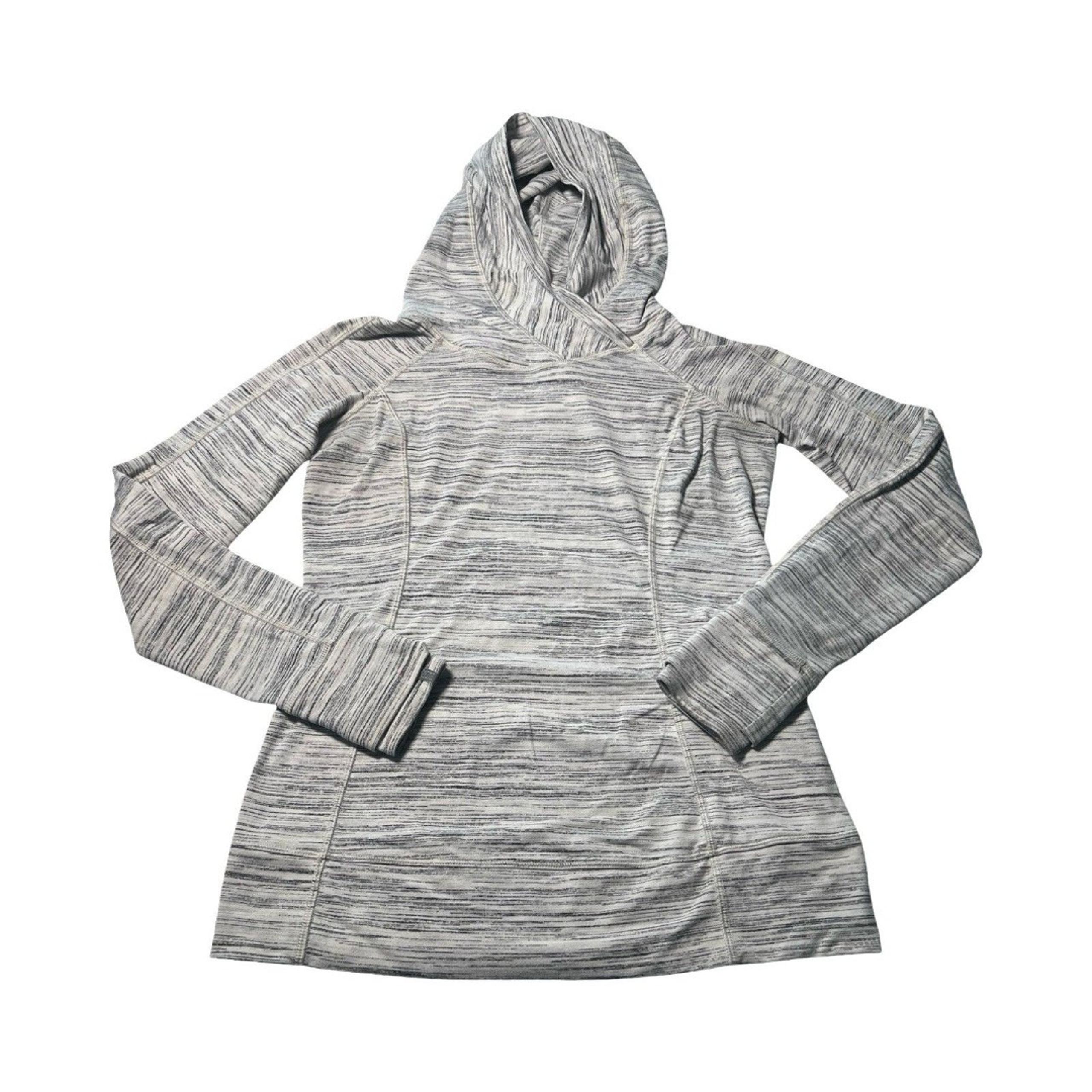 Lululemon Runderful Long Sleeve Women's 6 Space Dye Camo White Silver Spoon
