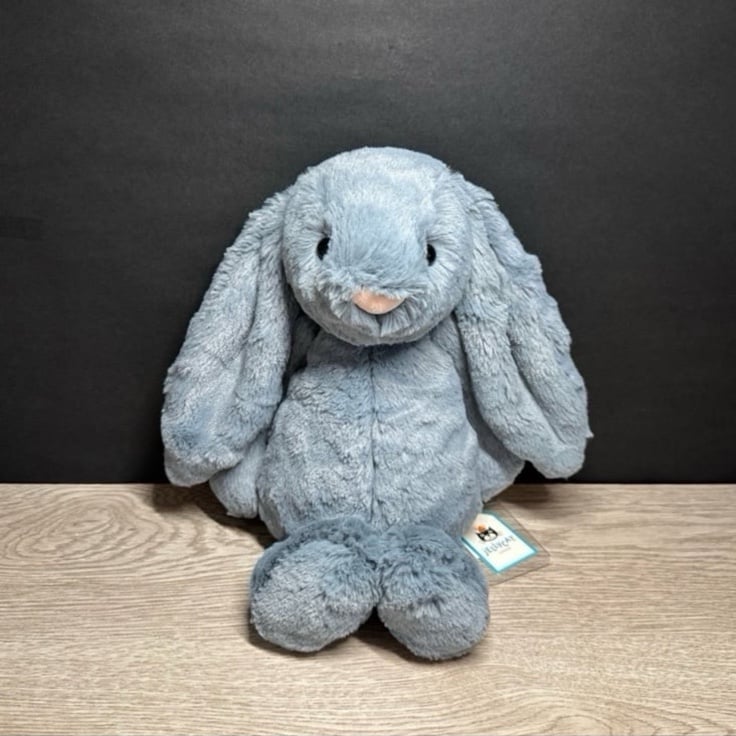 Jellycat medium bashful dusky blue bunny- NWT Retired- SHIPS SAME DAY!