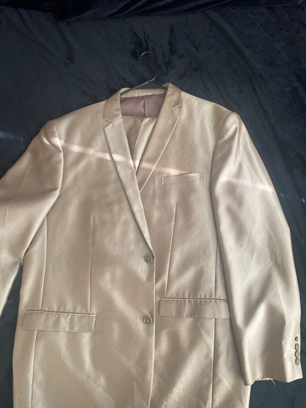 Two piece suit gold and or Beige suit