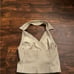 Beige / creme - halter top with tie - size xs