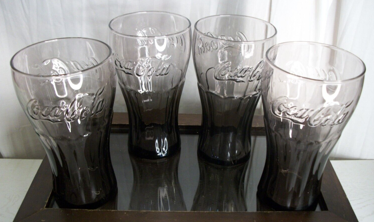 4 Coca-Cola Glasses Amethyst 16 oz Set of 4