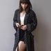 Gray Market Womens Robe Black White One Size Kako Block Printed Pure Cotton NWT