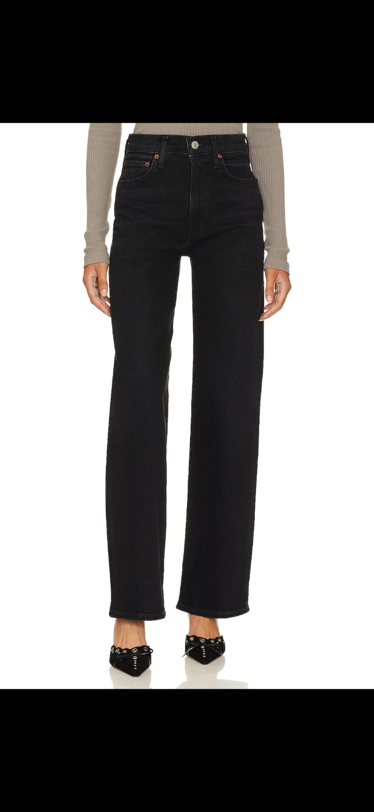 Agolde Harper High-Rise Wide-Leg Jeans size 23