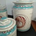 3 piece set of canisters crawfish pattern by De La Mer