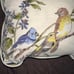 Vintage Fabric Perched 4 Birds Nature Pillow 10.5 x 9 Single Stitch