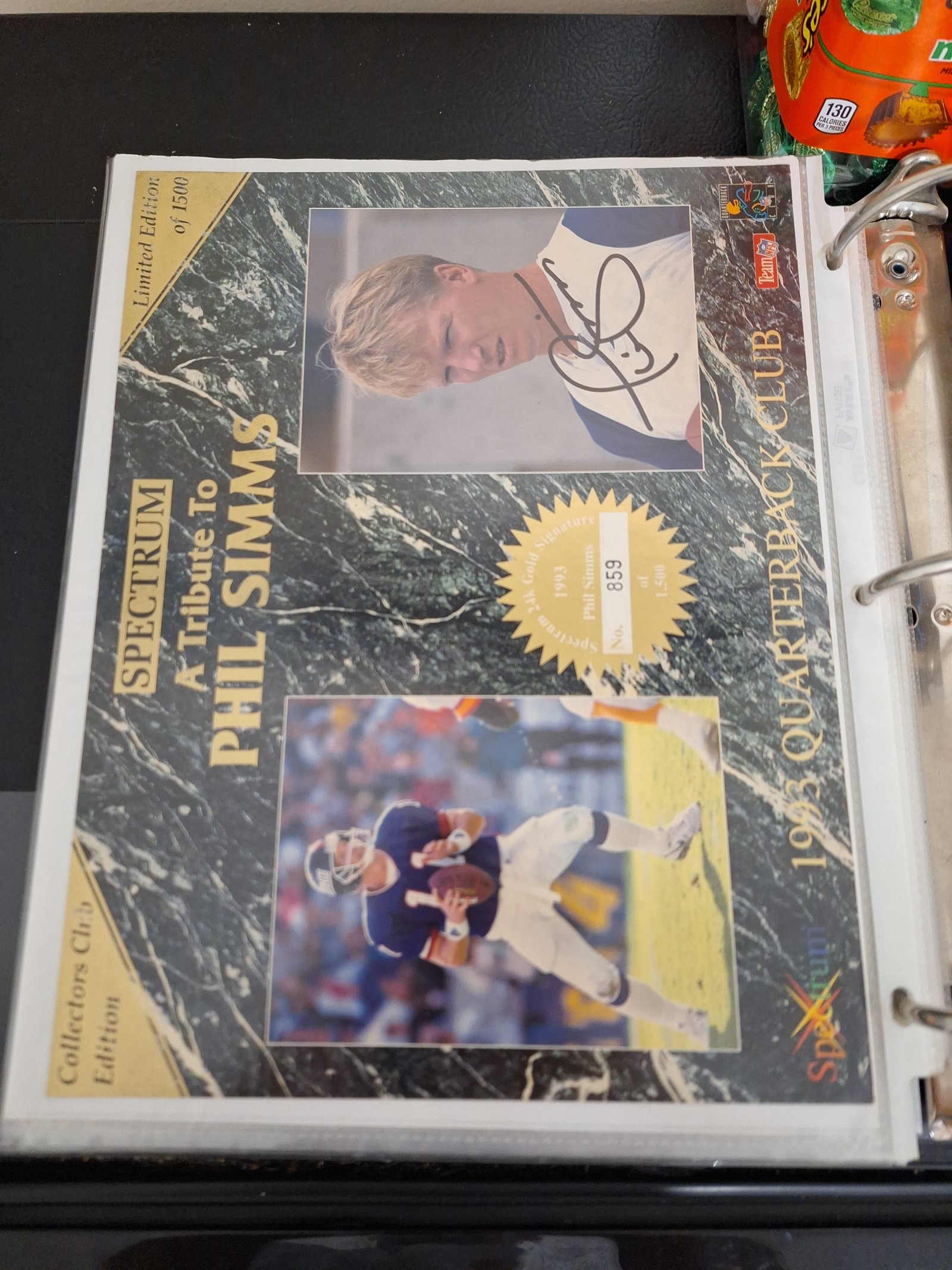 Phil simms autograph