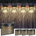 Solar Deck Lights, 4 Pack Iron Solar Fence Lights Outdoor Waterproof Garden Deco