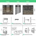 Solar Deck Lights, 4 Pack Iron Solar Fence Lights Outdoor Waterproof Garden Deco