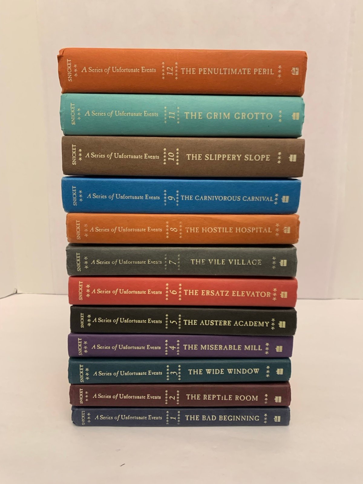 Lemony Snicket A Series of Unfortunate Events 1-12 Book Set 1st Edition 1999