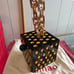 Annao Cube Blaack Bag With Golden Crystals
