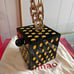 Annao Cube Blaack Bag With Golden Crystals