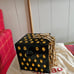Annao Cube Blaack Bag With Golden Crystals