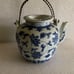 Chinese old teapot blue and white porcelain