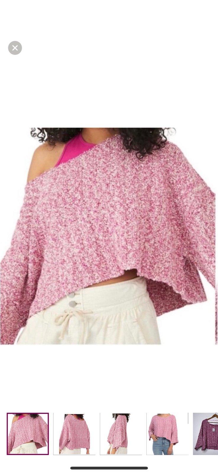 Free People Good Day Pull Over Sweater Womens Size XS