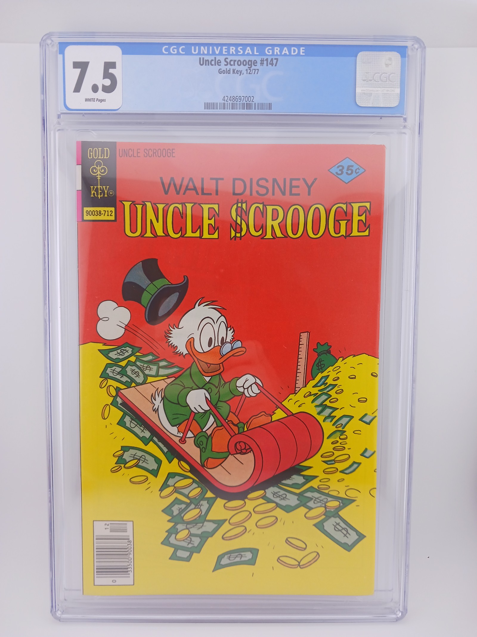 CGC Grade 7.5 Uncle Scrooge #147 Gold Key, 12/77