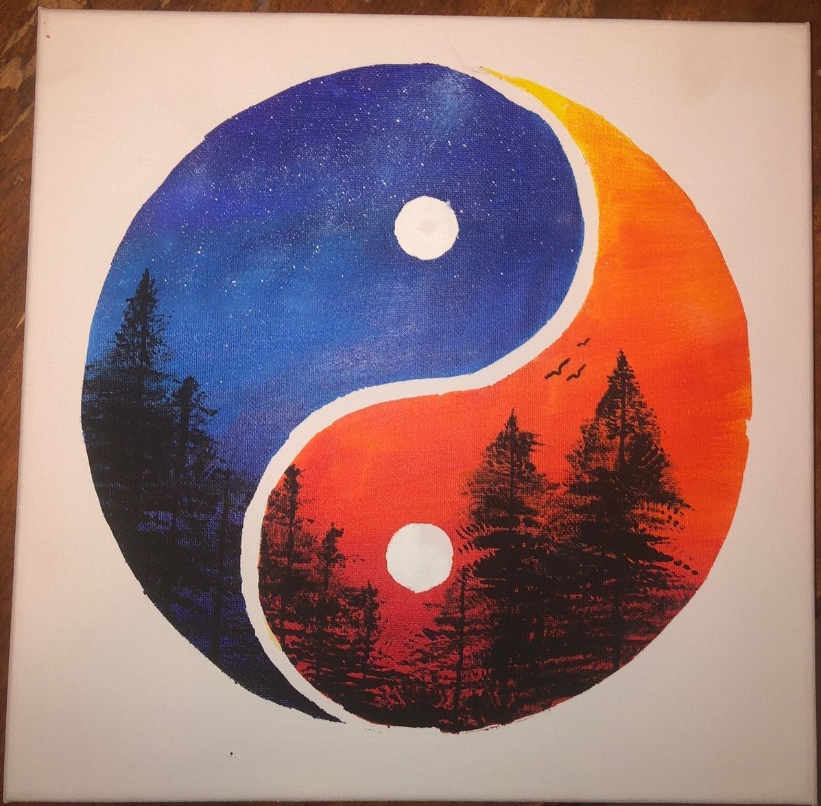 Ying Yang 12x12inch painting