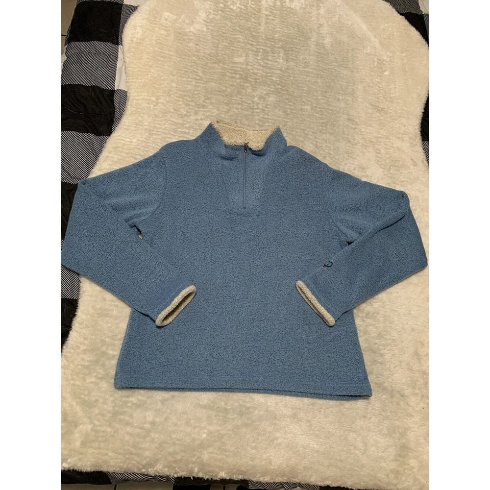 Kuhl Alfpaca Fleece Womens 1/4 Zip Blue Pullover Size Medium Long Sleeve