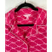 Lilly Pulitzer Womens Pajama Top Pink Button Up Shirt Long Sleeve Loungewear XL