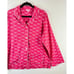 Lilly Pulitzer Womens Pajama Top Pink Button Up Shirt Long Sleeve Loungewear XL
