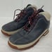 Timberland Leather Gum Sole Hiking Boots Navy Blue/Cream Men's US 10.5