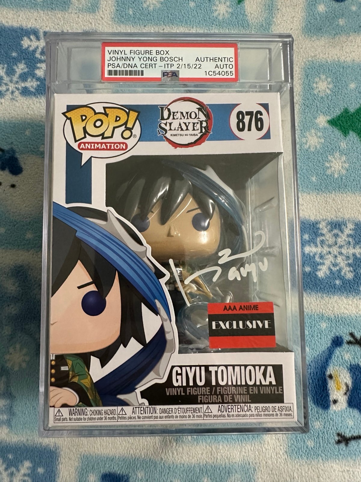 Giyu Tomioka Demon Slayer Funko Pop 876 AUTOGRAPHED SIGNED WITH PSA COA