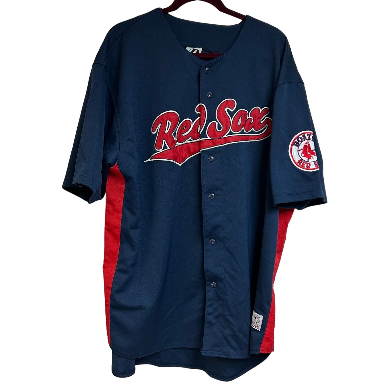Vintage Boston Red Sox MLB Dynasty Series Baseball Jersey Embroidered 2XL