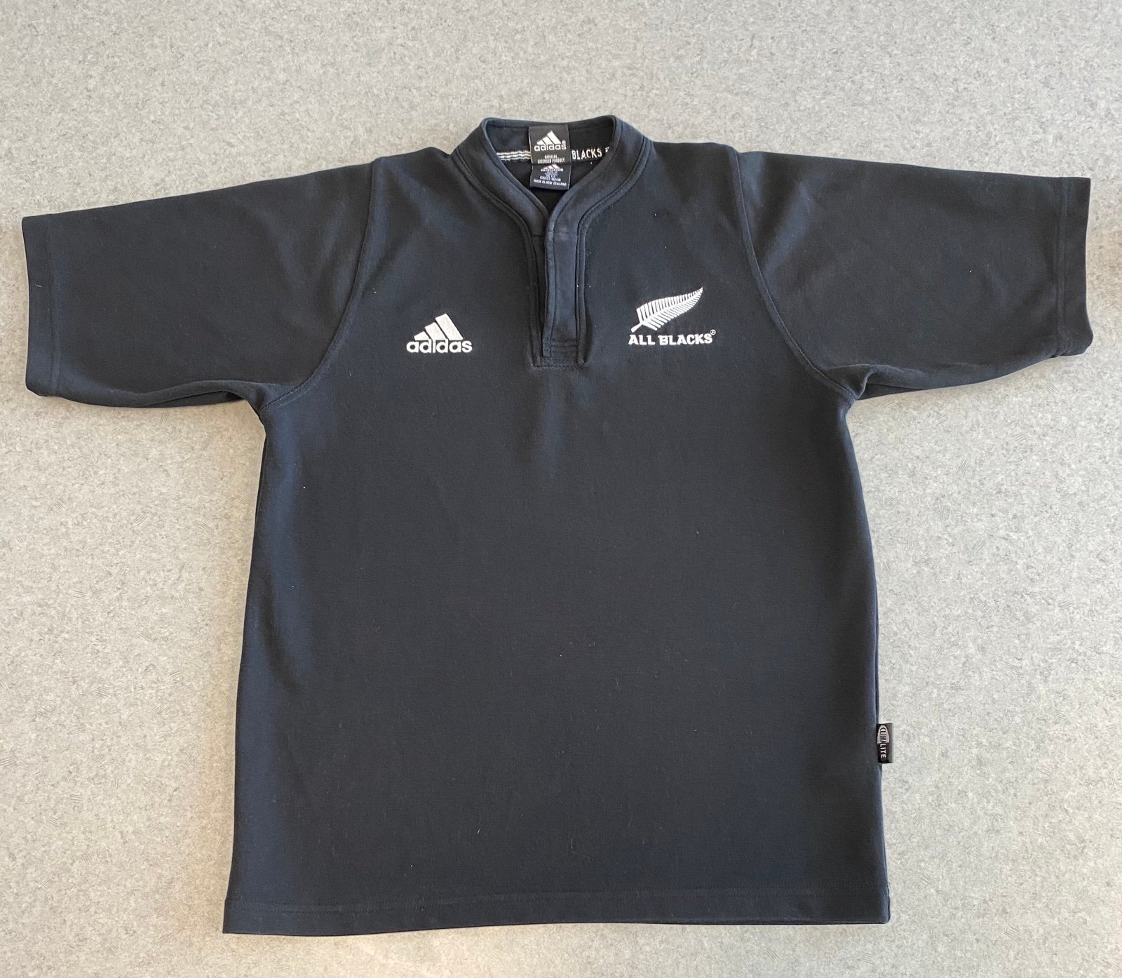 Adidas New Zealand All Blacks Rugby Jersey Climacool Short Sleeve—Youth 16