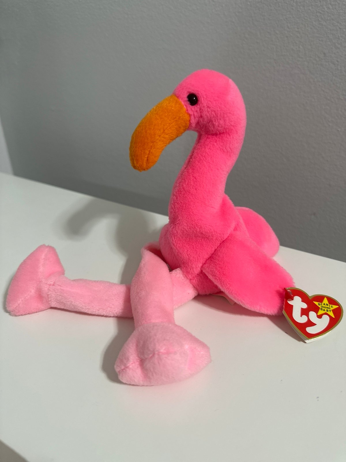 Ty Beanie Babies Pinky The Flamingo Rare