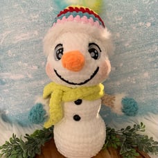 Handmade crochet snowman
