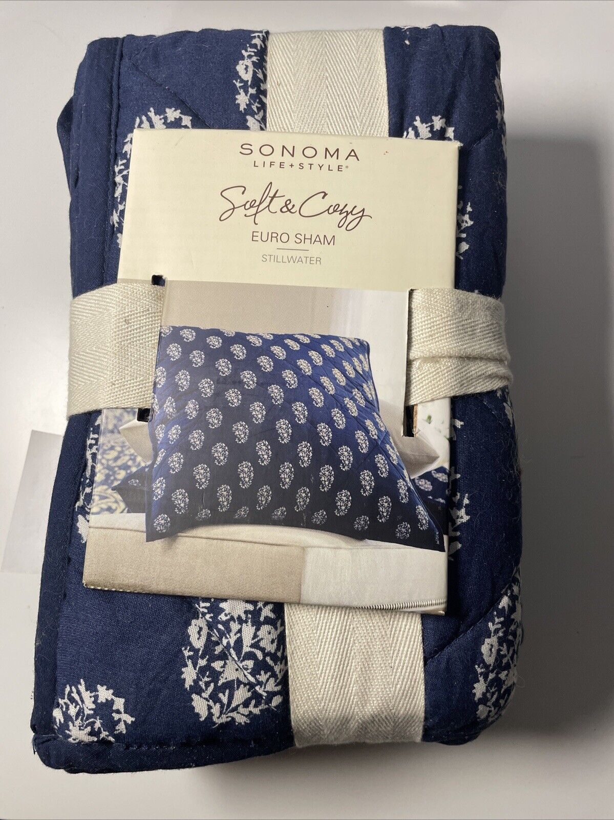 Brand New Williams Sonoma Soft & Cozy Euro Sham Pillow Cover Stillwater