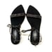 Good American Clear Wedge Slingback Sandals Size 6 Neoprene Black GA080N-E