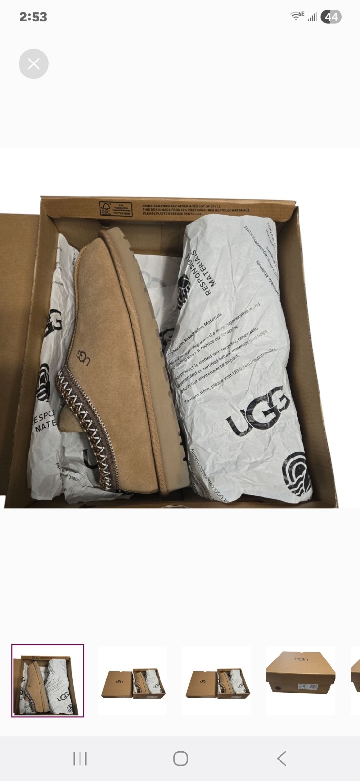 Ugg Tazmain chestnut color size 11 women new in box