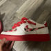 Red CUSTOM Air Force ones