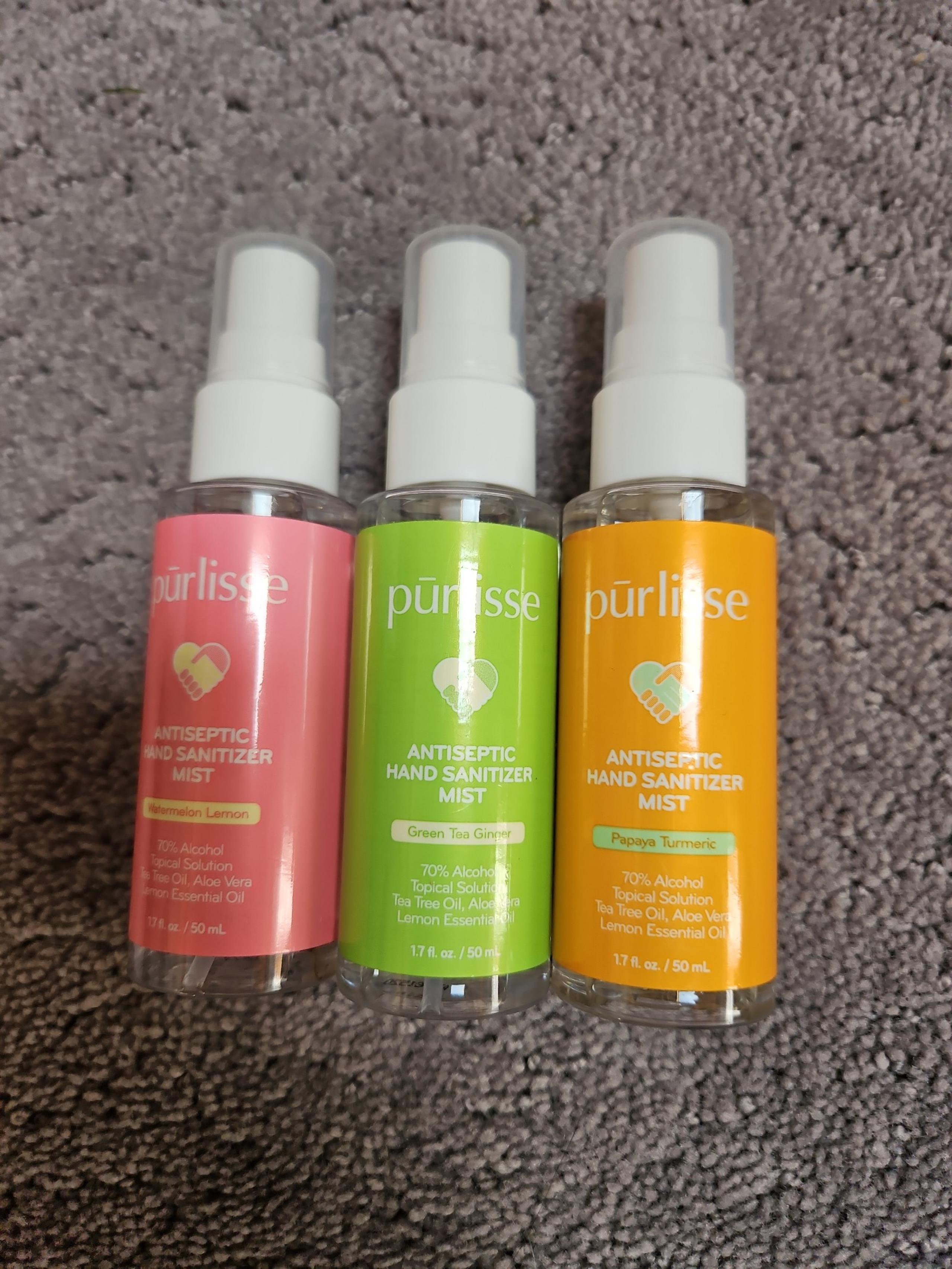 3x Purlisse hand sanitizer mist