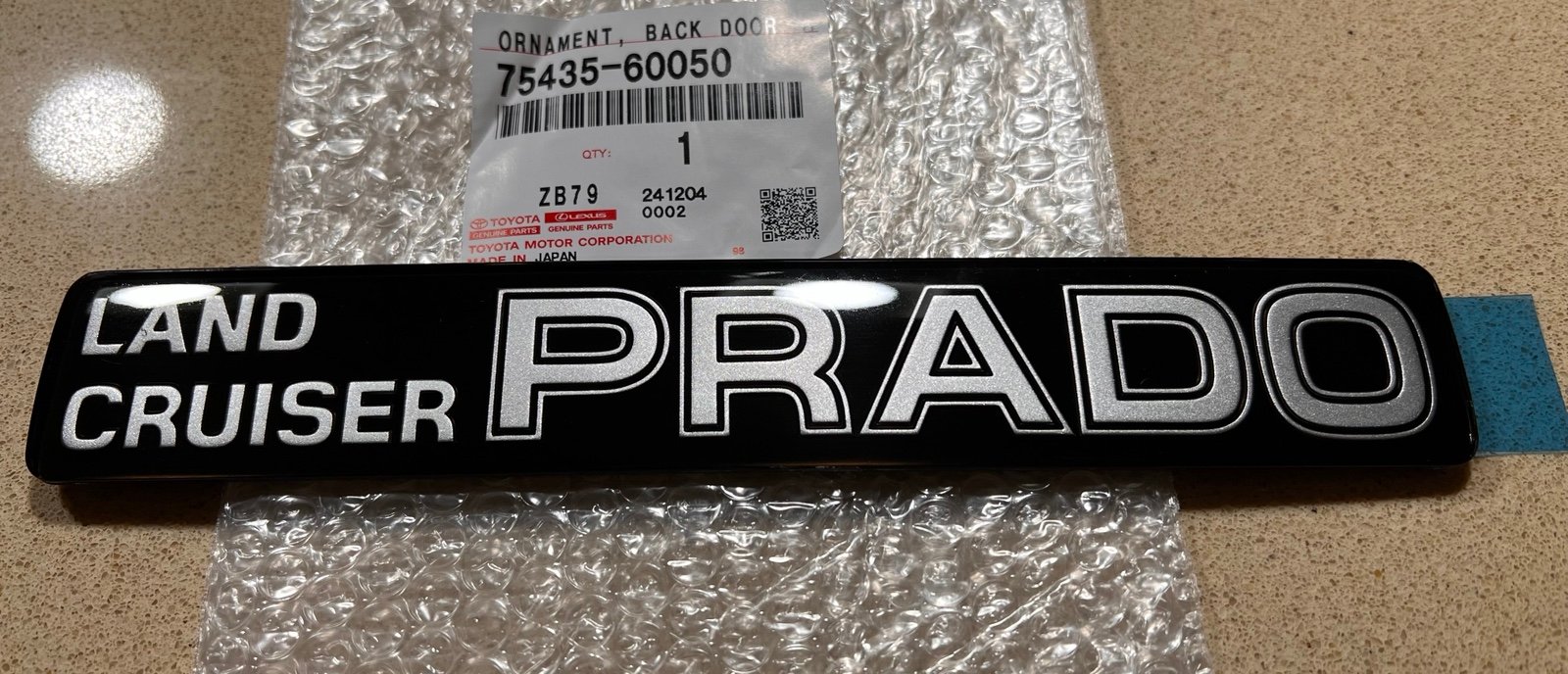 TOYOTA Genuine LAND CRUISER PRADO KDJ90 KZJ/VZJ9# Back Door Emblem 75435-60050