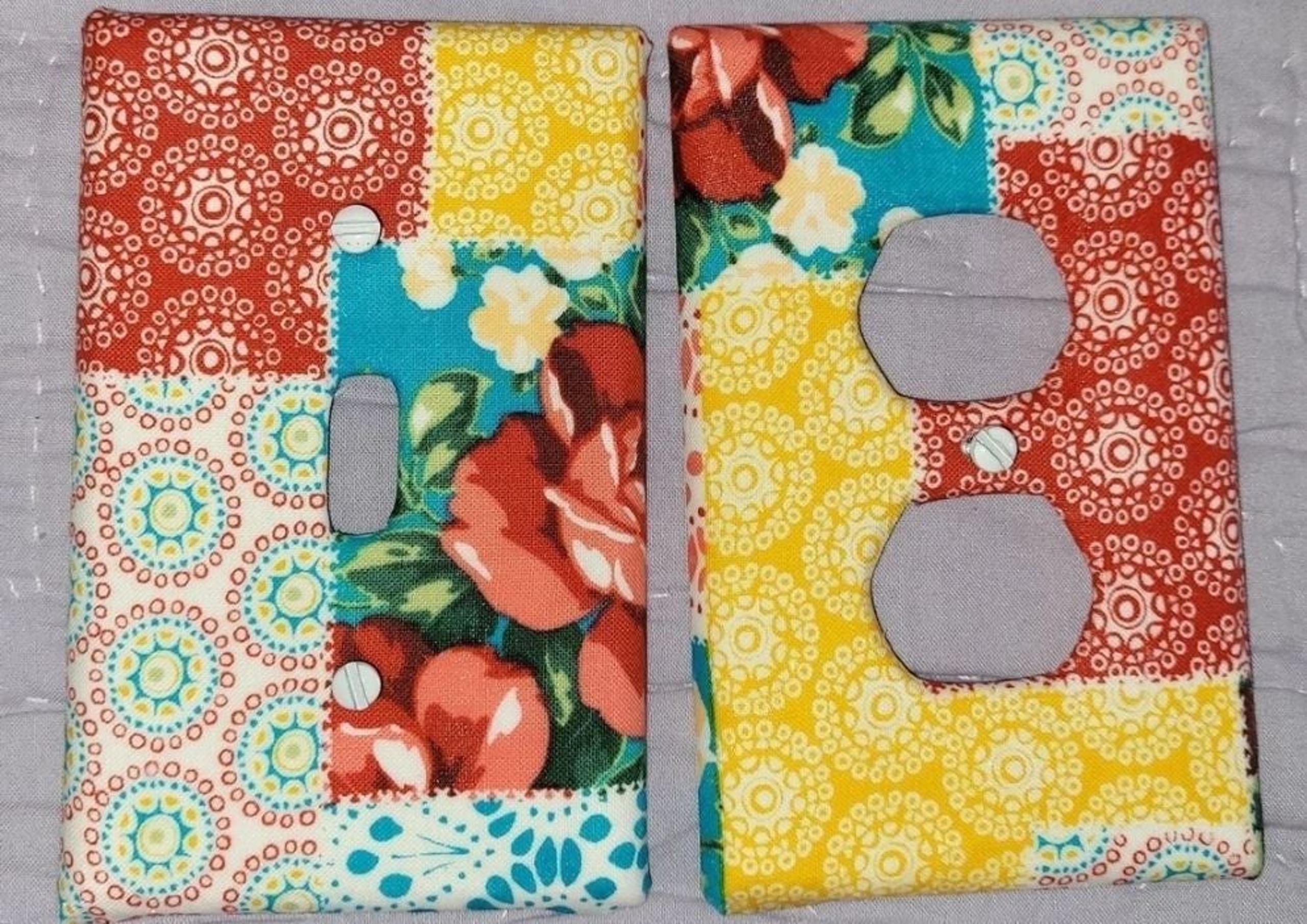 NEW PIONEER WOMAN VINTAGE FLORAL PATCHWORK LIGHT SWITCH RECEPTACLE COVER SET