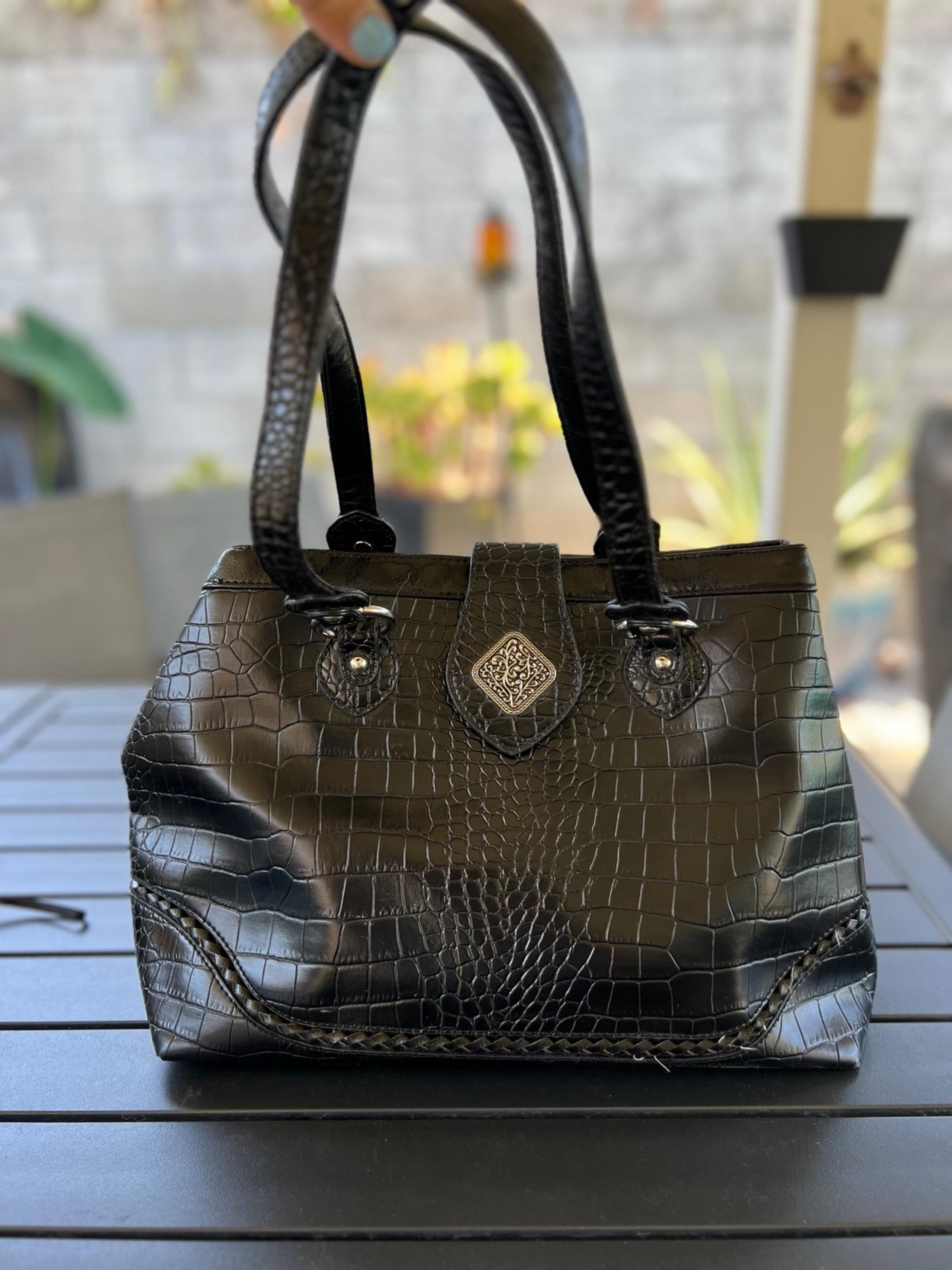 Coldwater Creek Faux Leather Shoulder Tote Bag